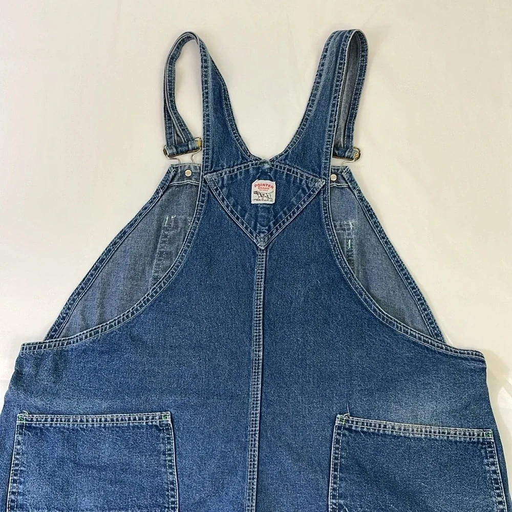 VTG 70s Bib Overalls by Pointer made USA Farmer Workwear Denim